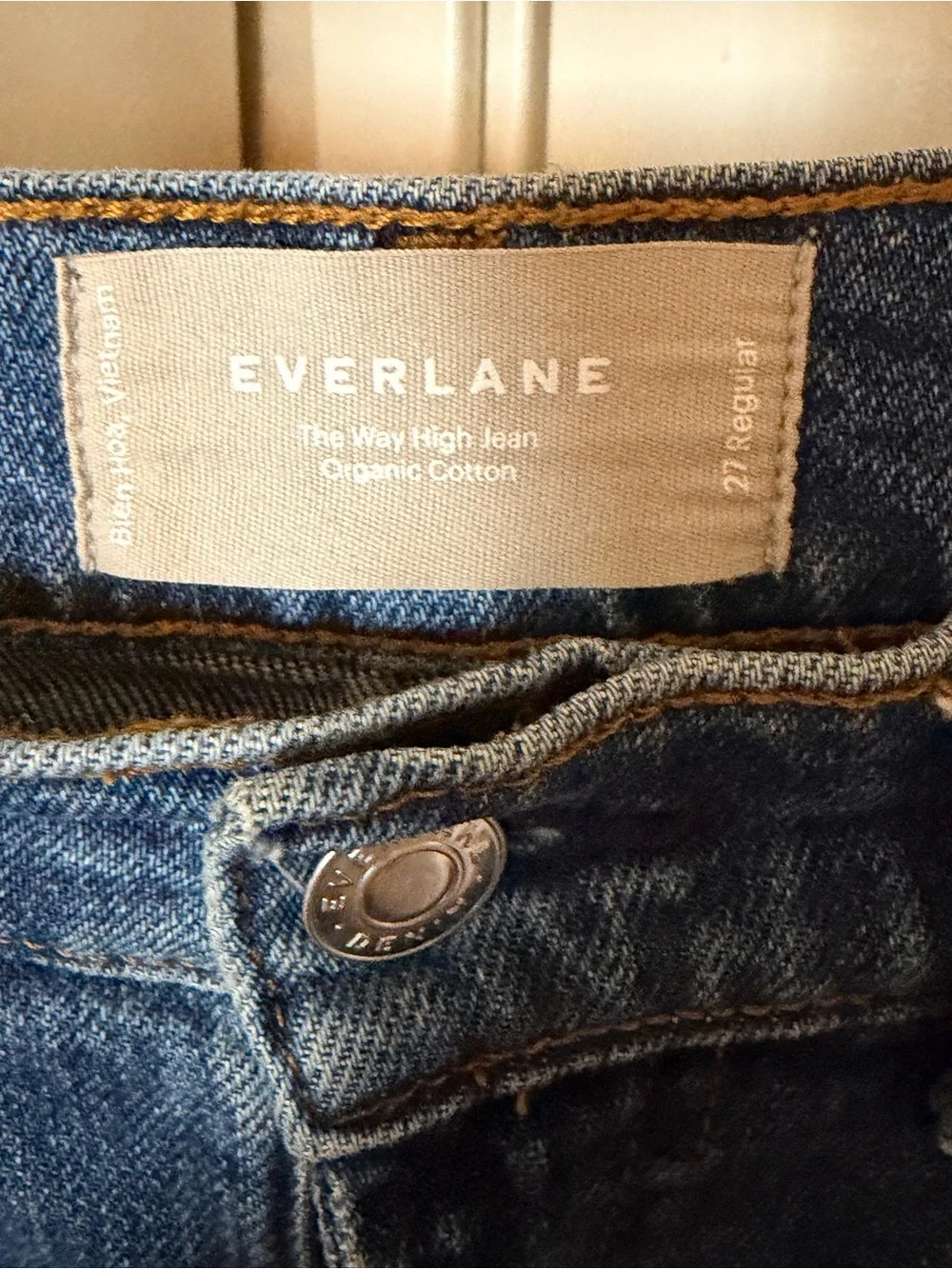 Everlane Classic Straight-Leg Blue Jeans
